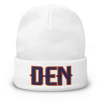 Vintage DEN Beanie Retro Denver Football Winter Hat