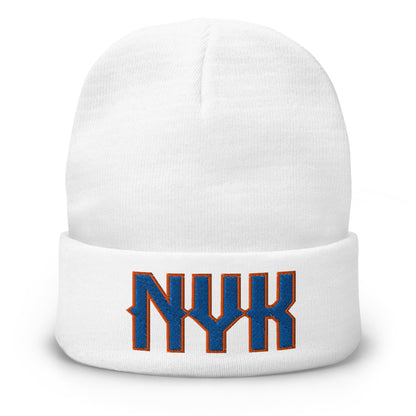 Vintage NYK Beanie Retro New York Basketball Winter Hat