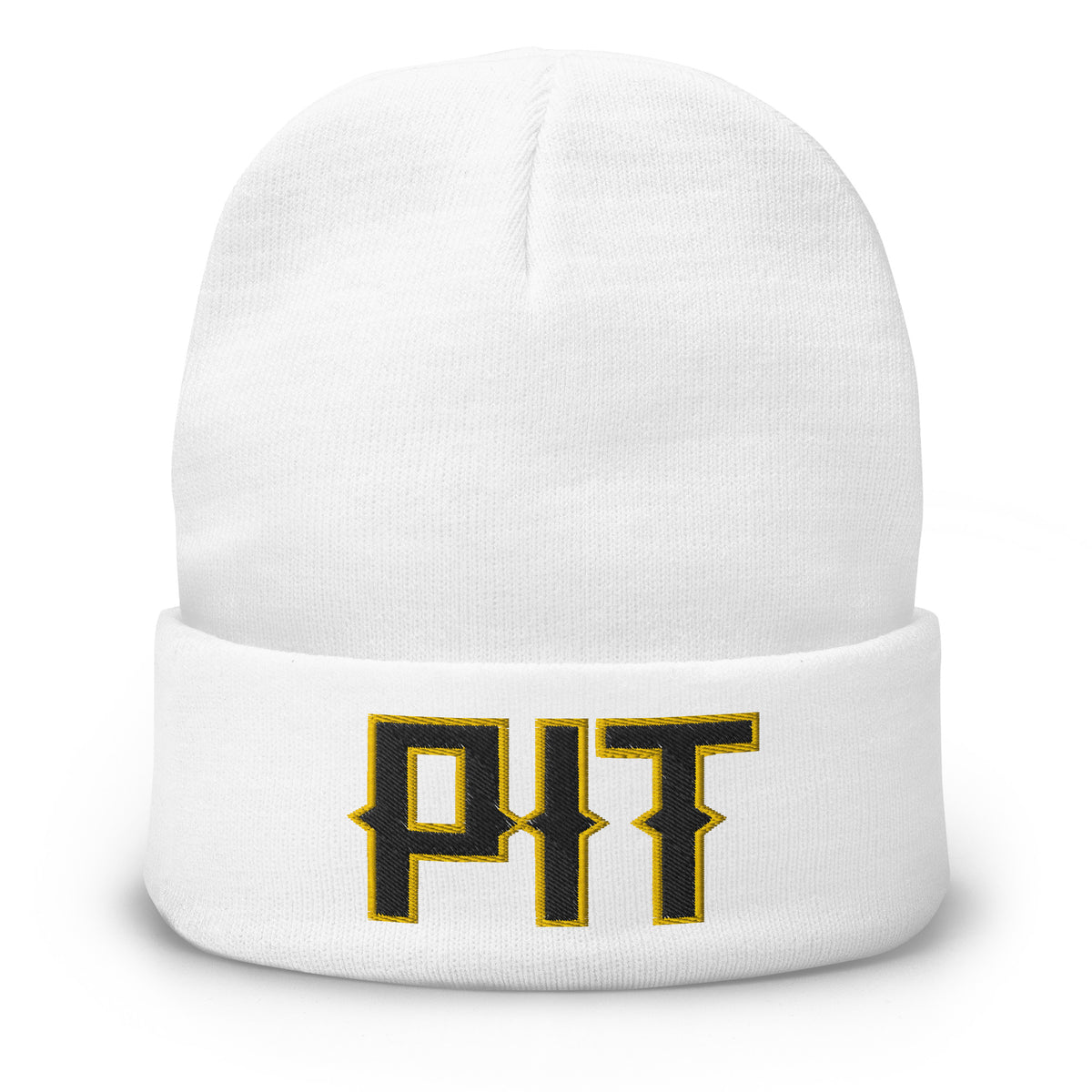 Vintage PIT Beanie Retro Pittsburgh Football Winter Hat