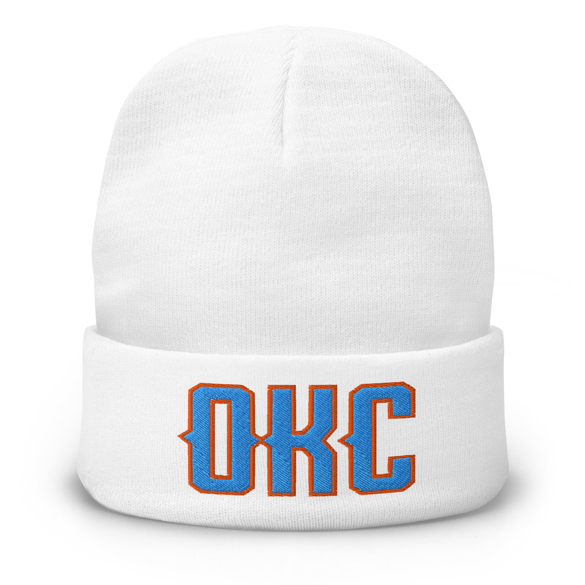 Vintage OKC Beanie Retro Oklahoma City Basketball Winter Hat