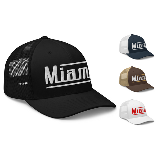 Retro Miami Trucker Cap Vintage Miami FL Trucker Hat