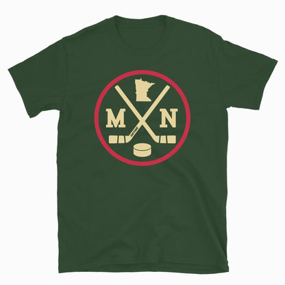 Retro Minnesota Hockey Emblem Vintage MN T-Shirt