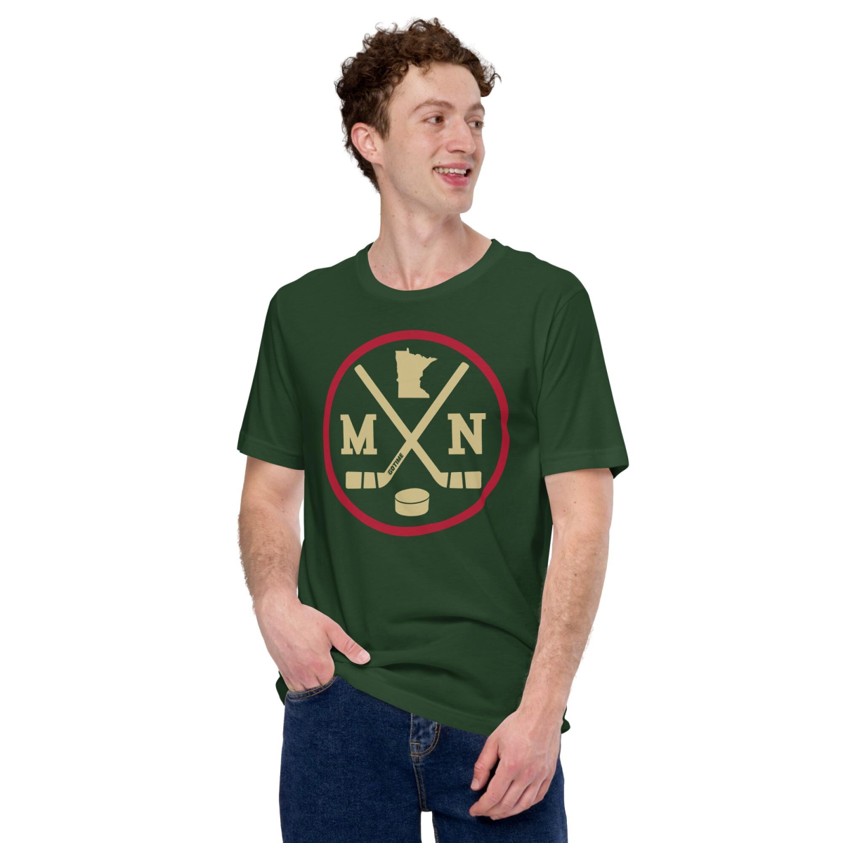 Retro Minnesota Hockey Emblem Vintage MN T-Shirt