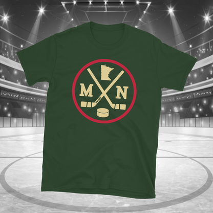 Retro Minnesota Hockey Emblem Vintage MN T-Shirt