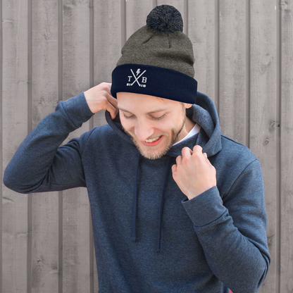 Tampa Bay Hockey Sticks Retro TB Winter Beanie Hat w/ Pom-Pom
