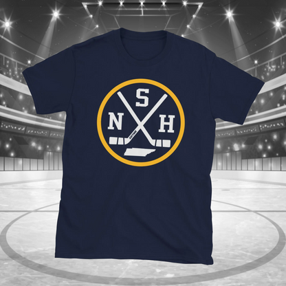 Retro Nashville Hockey Emblem Vintage NSH T-Shirt