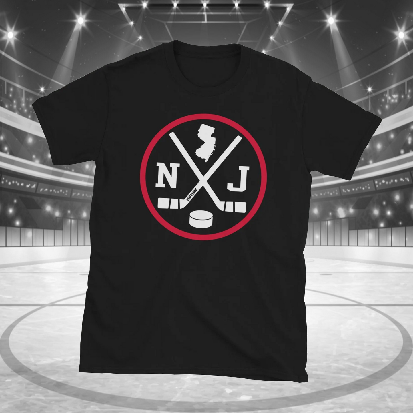 Retro New Jersey Hockey Emblem Vintage NJ T-Shirt