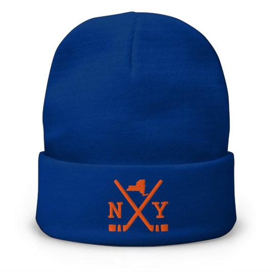 New York Hockey Sticks Retro NY Winter Beanie Cap Hat