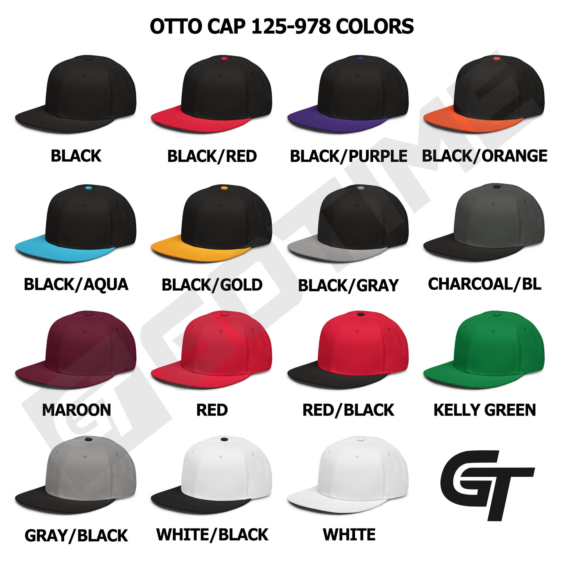 Otto Cap 125-978 Custom Team Hat Colors