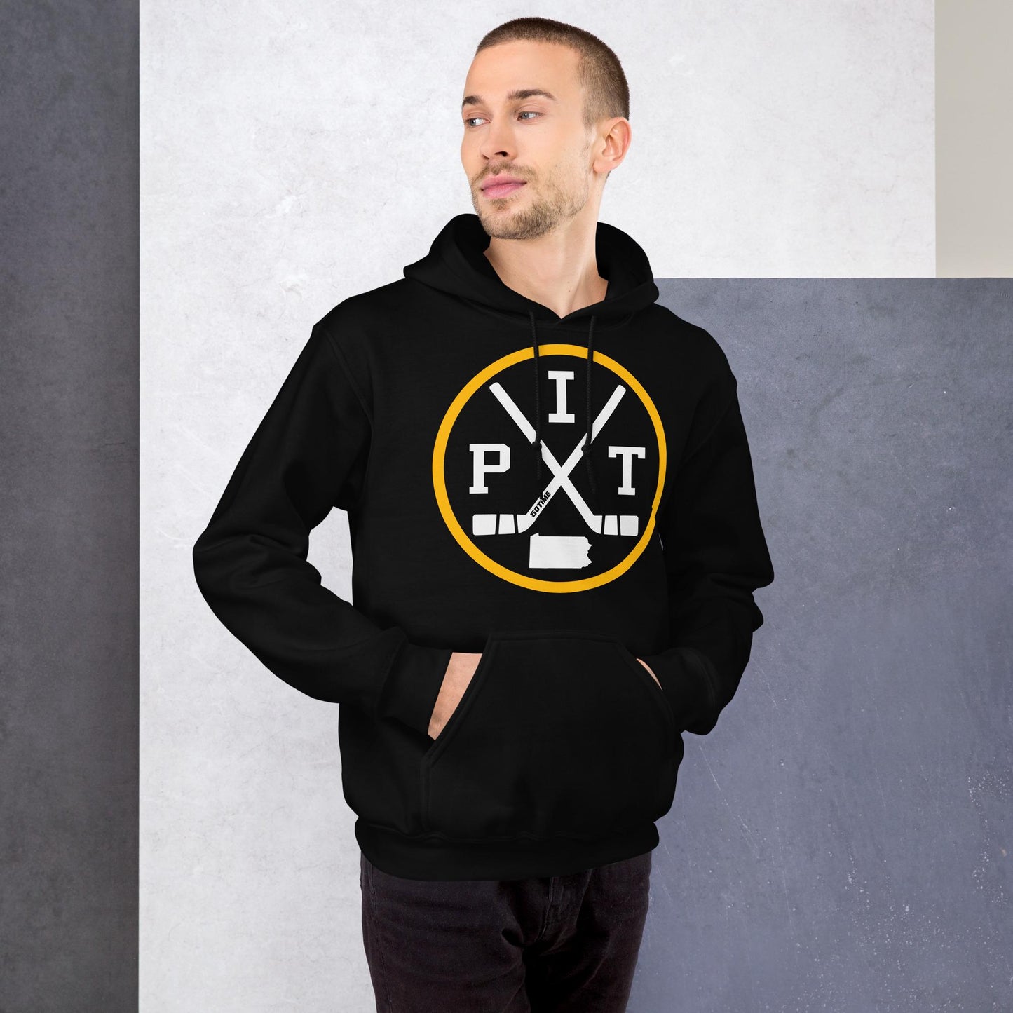 Retro Pittsburgh Hockey Emblem Vintage PIT Sweatshirt Pullover Hoodie