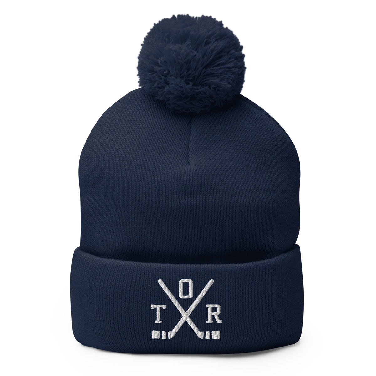 Toronto Hockey Sticks Retro TOR Winter Beanie Hat w/ Pom-Pom