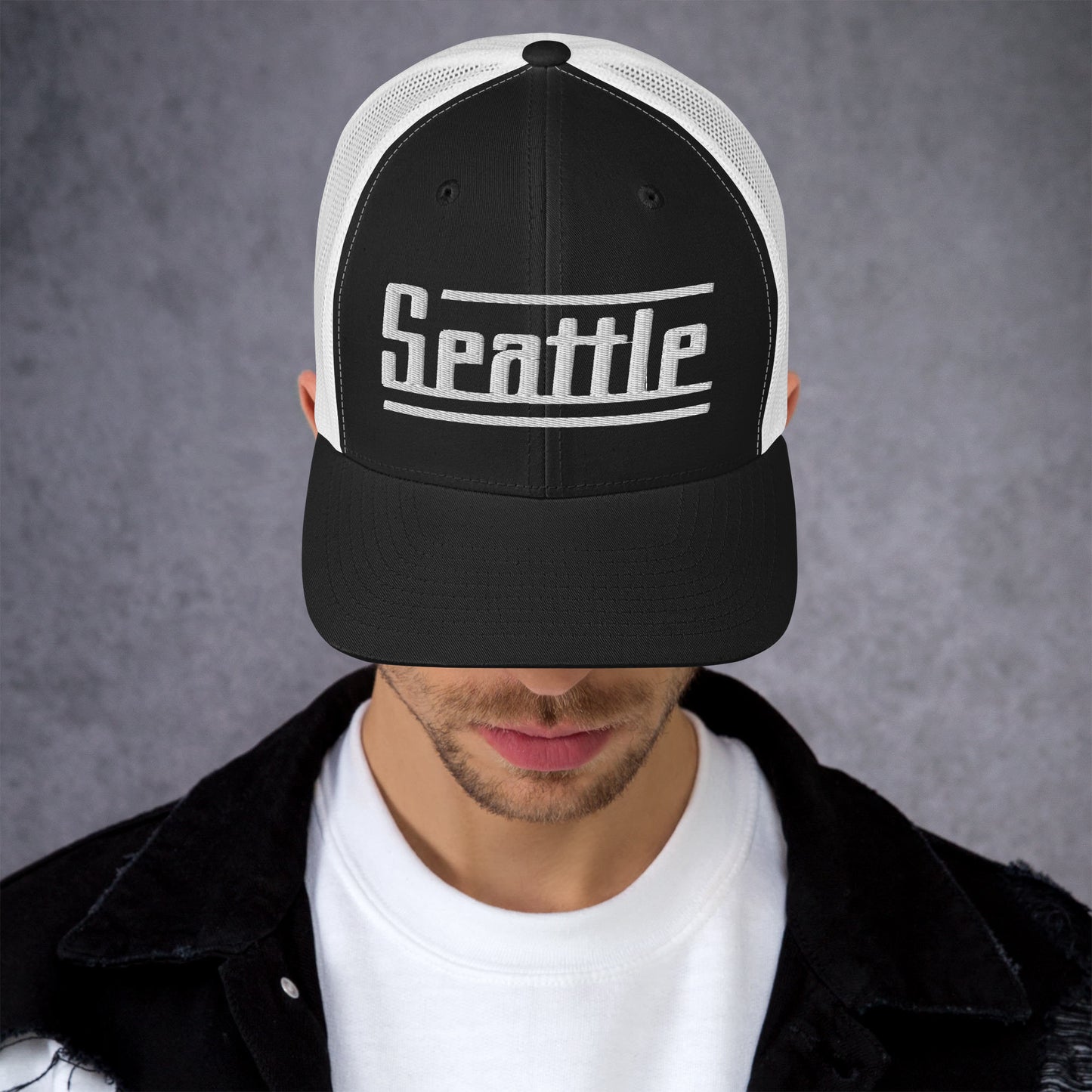 Retro Seattle Trucker Cap Vintage Seattle WA Trucker Hat