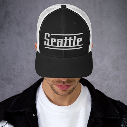 Retro Seattle Trucker Cap Vintage Seattle WA Trucker Hat
