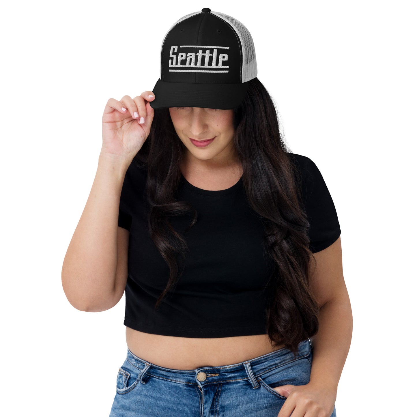 Retro Seattle Trucker Cap Vintage Seattle WA Trucker Hat