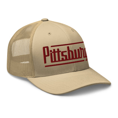 Retro Pittsburgh Trucker Cap Vintage Pittsburgh PA Trucker Hat