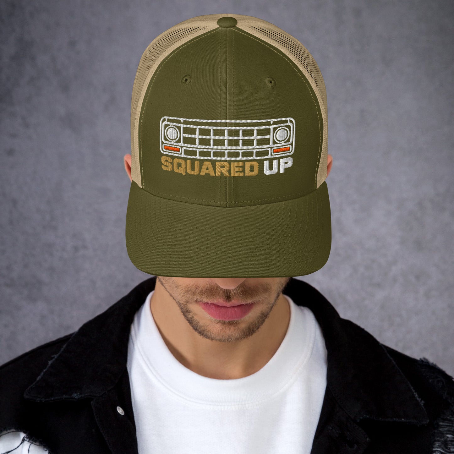 Squarebody Truck Hat Squared Up Grill Trucker Hat