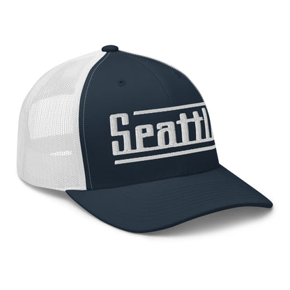 Retro Seattle Trucker Cap Vintage Seattle WA Trucker Hat