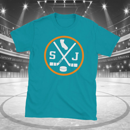 Retro San Jose Hockey Emblem Vintage SJ T-Shirt