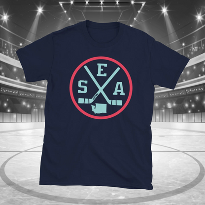 Retro Seattle Hockey Emblem Vintage SEA T-Shirt
