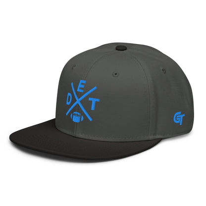 Detroit Football Snapback Cap Retro DET Football Cross Hat