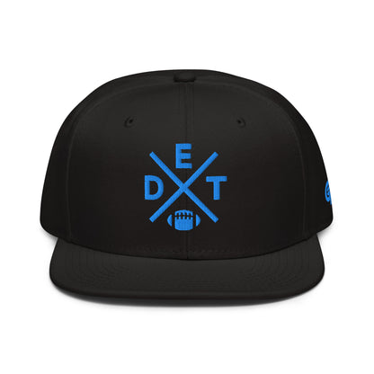 Detroit Football Snapback Cap Retro DET Football Cross Hat