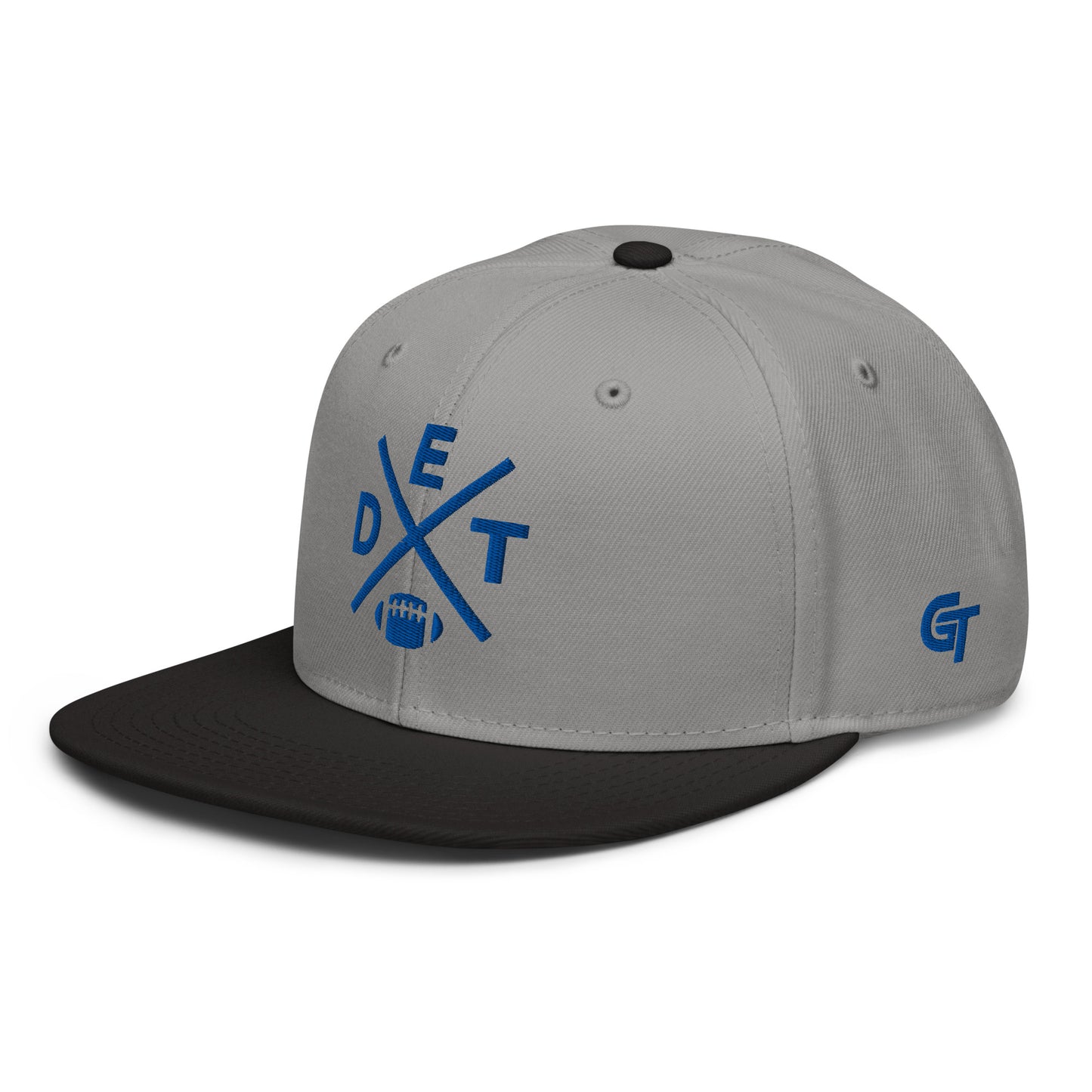 Detroit Football Snapback Cap Retro DET Football Cross Hat