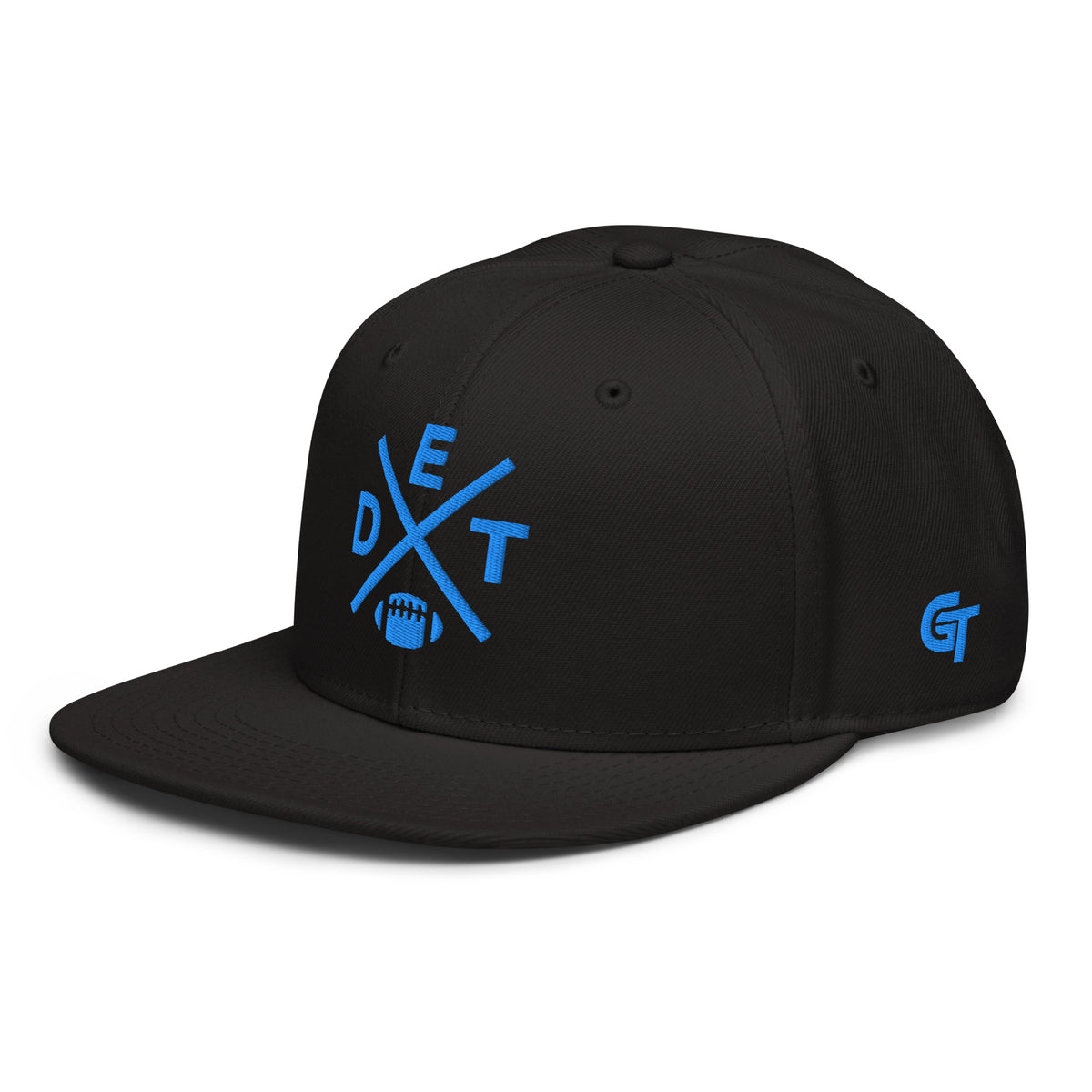 Detroit Football Snapback Cap Retro DET Football Cross Hat