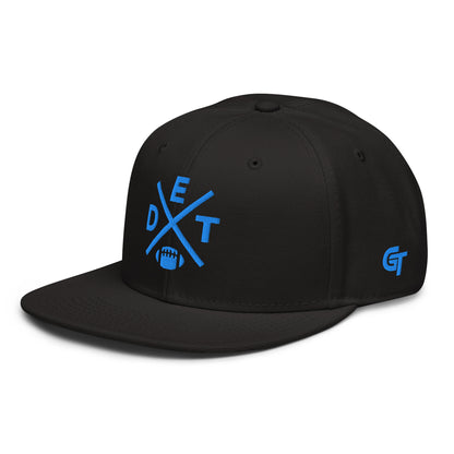 Detroit Football Snapback Cap Retro DET Football Cross Hat