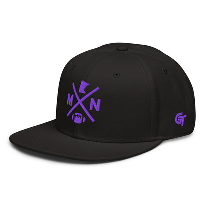 Minnesota Football Snapback Cap Retro MN Football Cross Hat