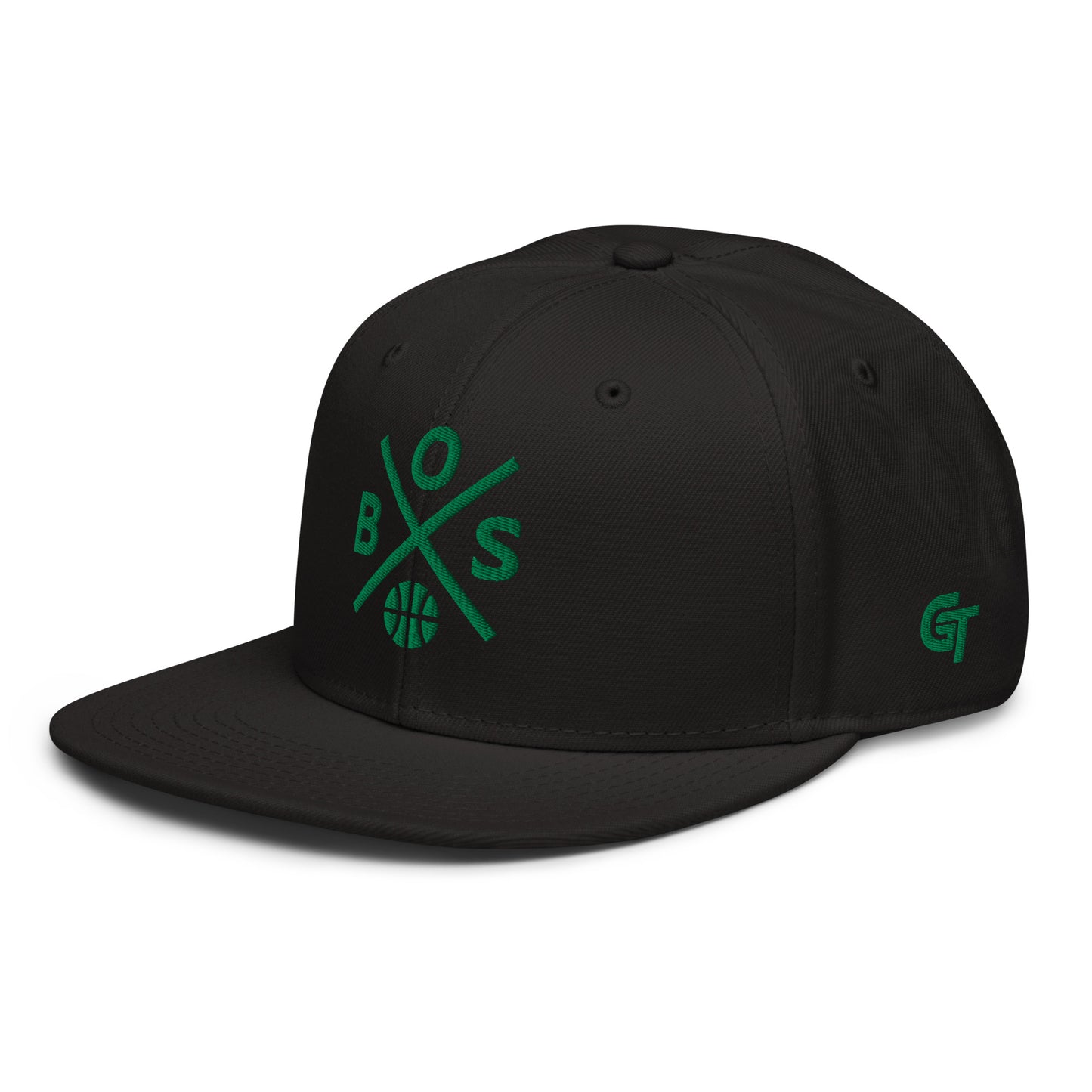 Boston Basketball Snapback Cap Retro BOS Basketball Cross Hat