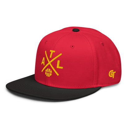 Atlanta Basketball Snapback Cap Retro ATL Basketball Cross Hat