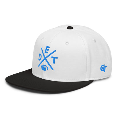 Detroit Football Snapback Cap Retro DET Football Cross Hat