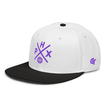 Phoenix Basketball Snapback Cap Retro PHX Basketball Cross Hat