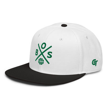 Boston Basketball Snapback Cap Retro BOS Basketball Cross Hat