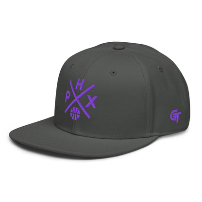 Phoenix Basketball Snapback Cap Retro PHX Basketball Cross Hat