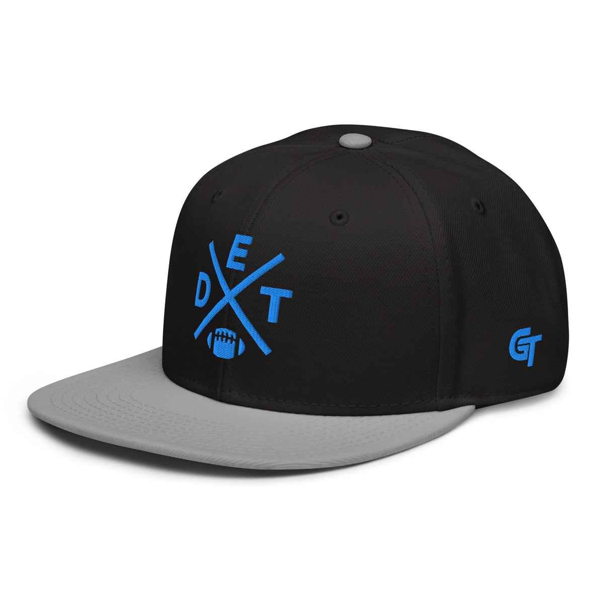 Detroit Football Snapback Cap Retro DET Football Cross Hat