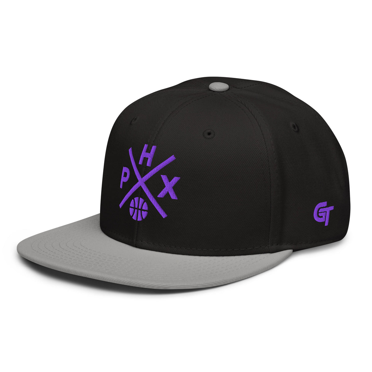 Phoenix Basketball Snapback Cap Retro PHX Basketball Cross Hat