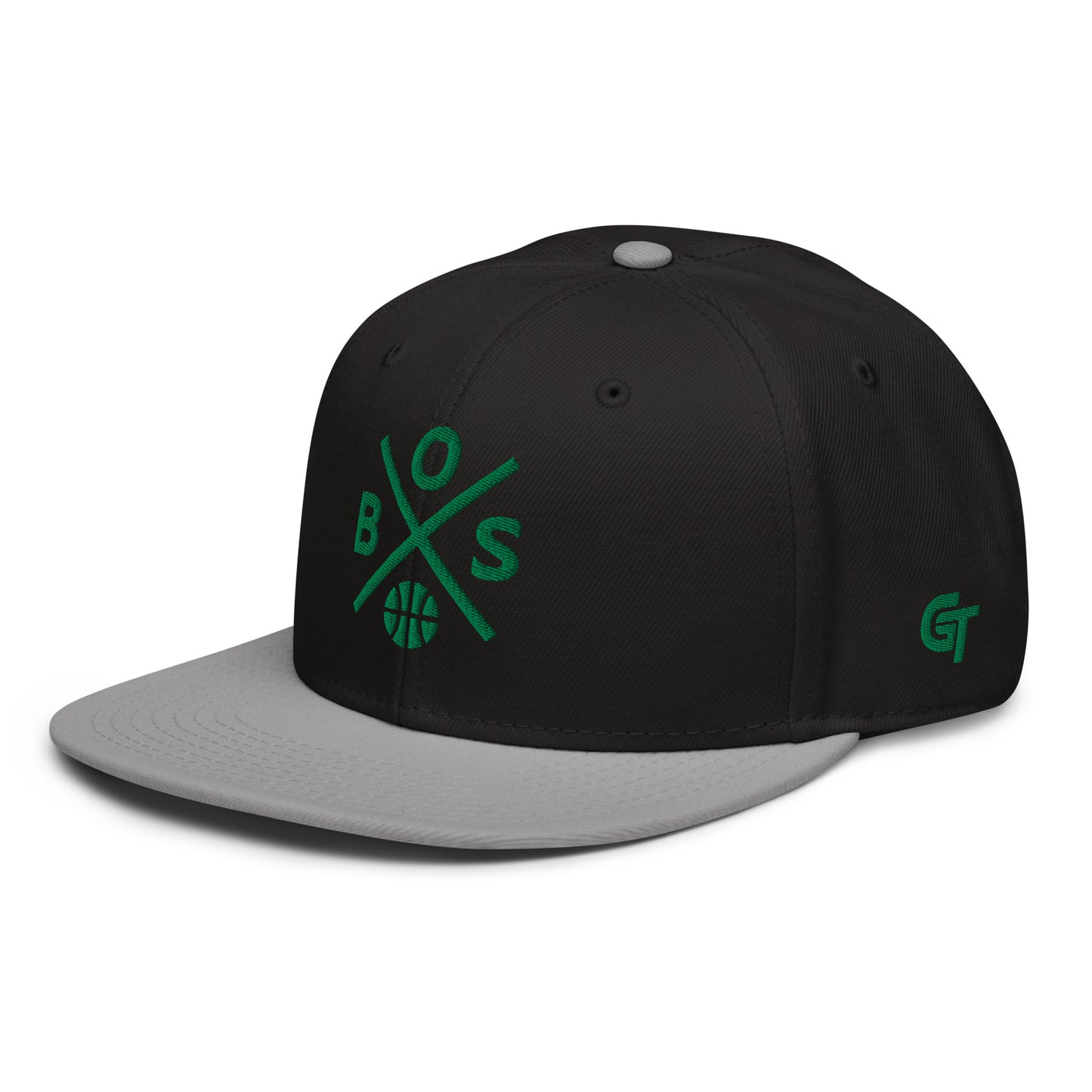 Boston Basketball Snapback Cap Retro BOS Basketball Cross Hat