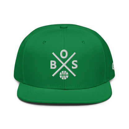 Boston Basketball Snapback Cap Retro BOS Basketball Cross Hat