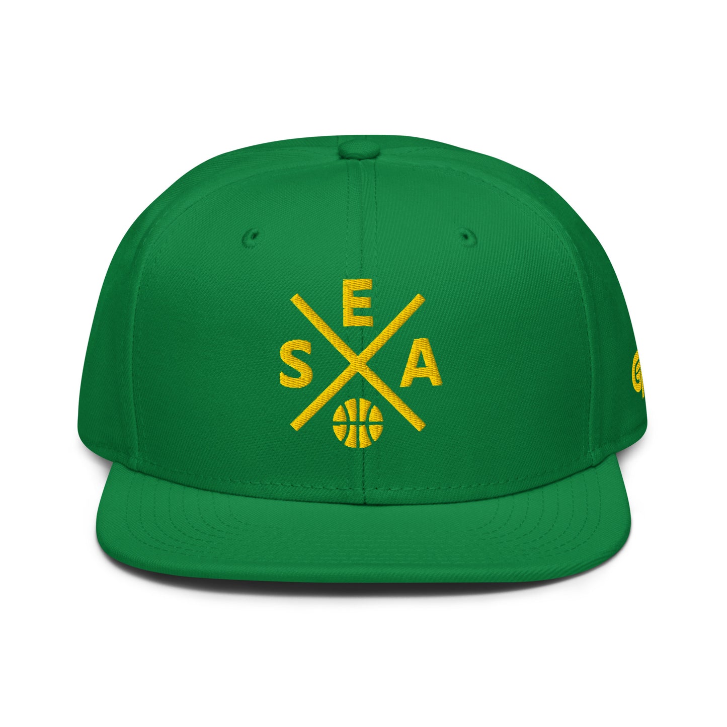 Seattle Basketball Snapback Cap Retro SEA Basketball Cross Hat