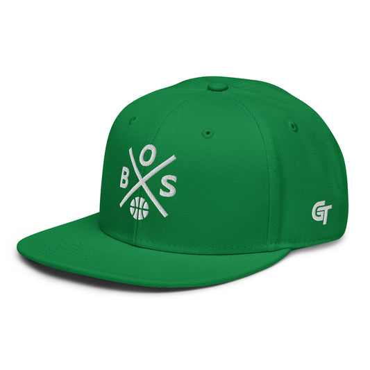Boston Basketball Snapback Cap Retro BOS Basketball Cross Hat
