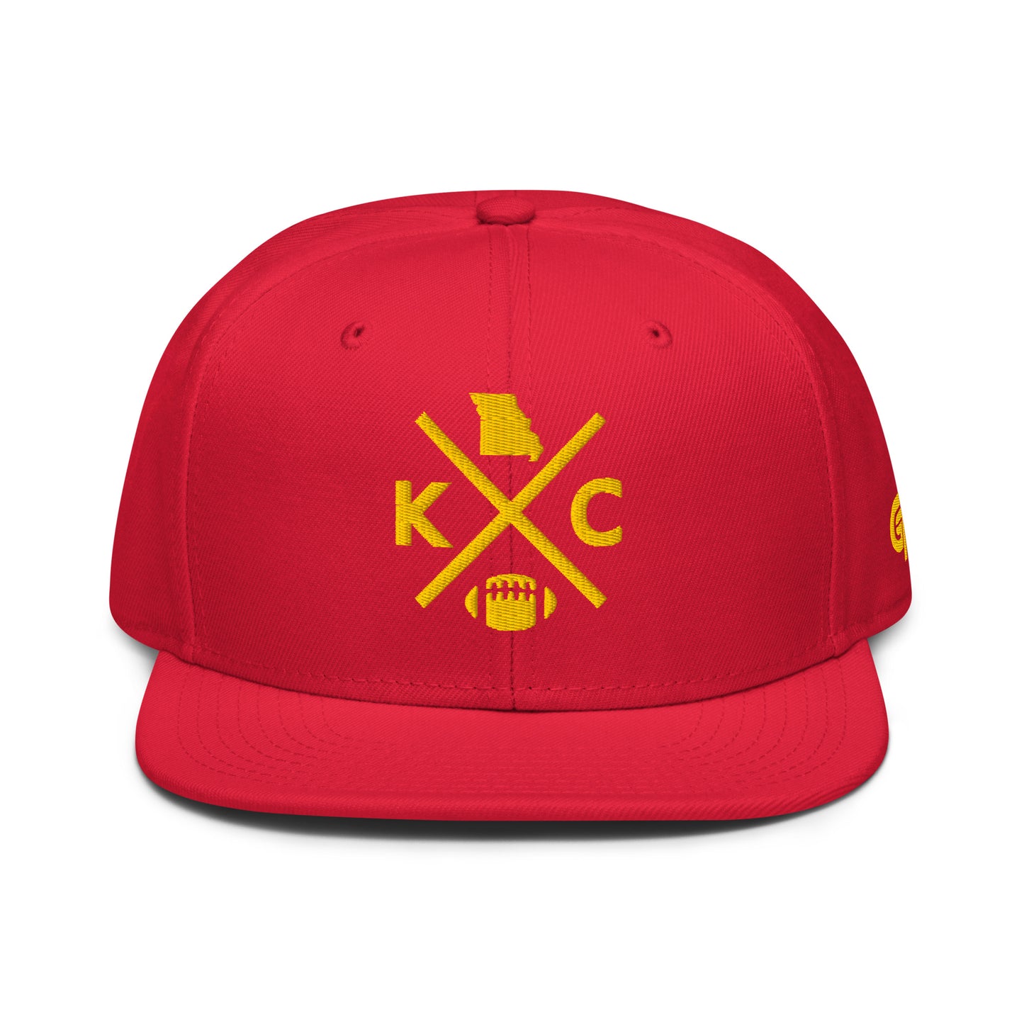 Kansas City Football Snapback Cap Retro KC Football Cross Hat