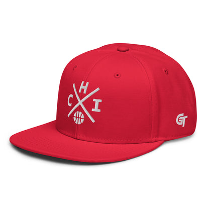 Chicago Basketball Snapback Cap Retro CHI Basketball Cross Hat