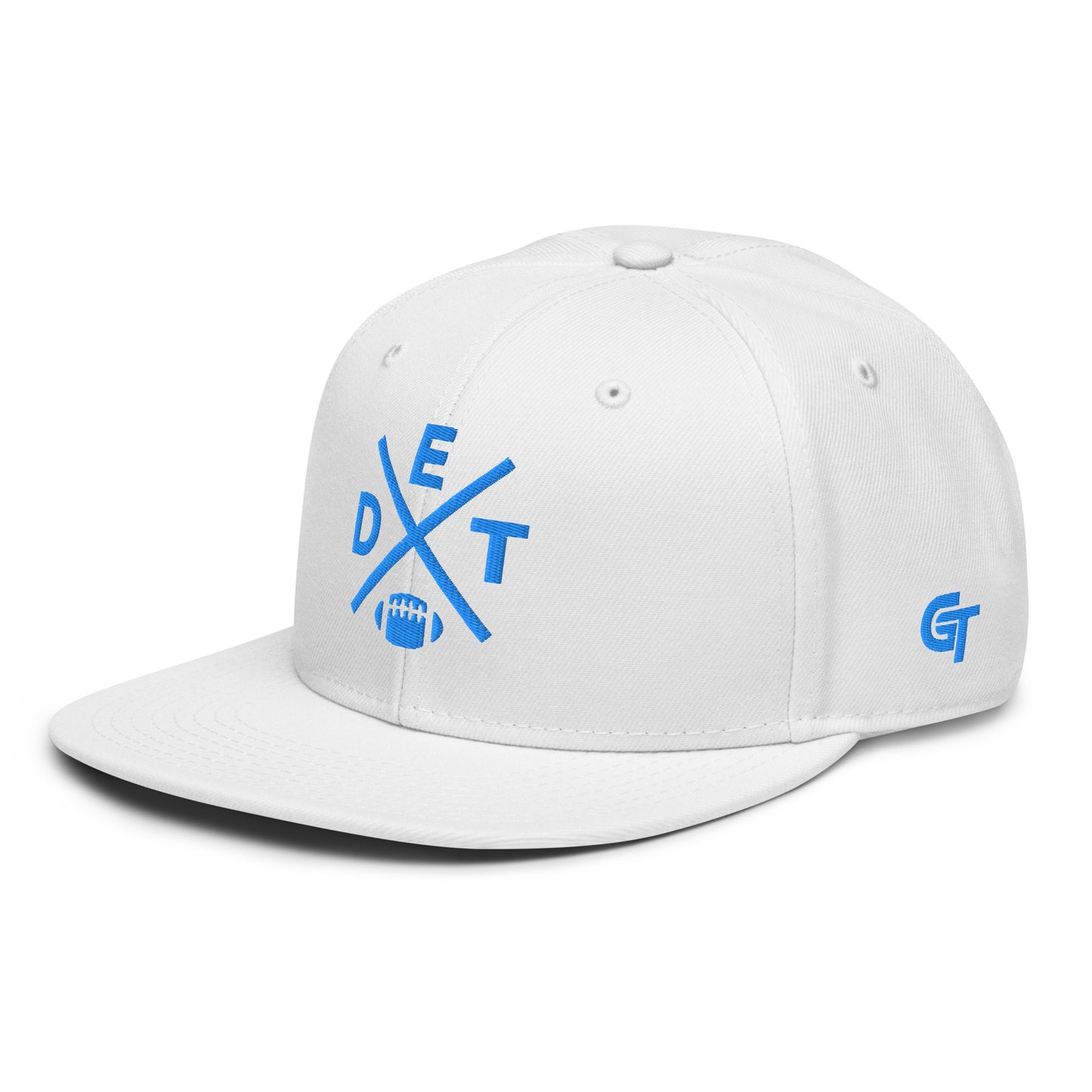 Detroit Football Snapback Cap Retro DET Football Cross Hat