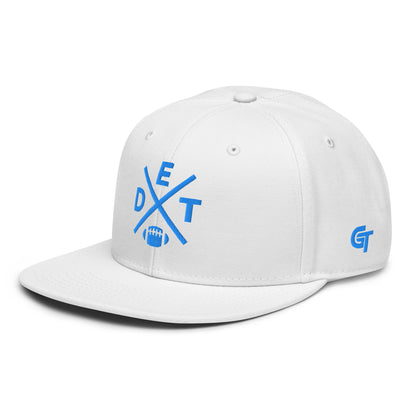 Detroit Football Snapback Cap Retro DET Football Cross Hat