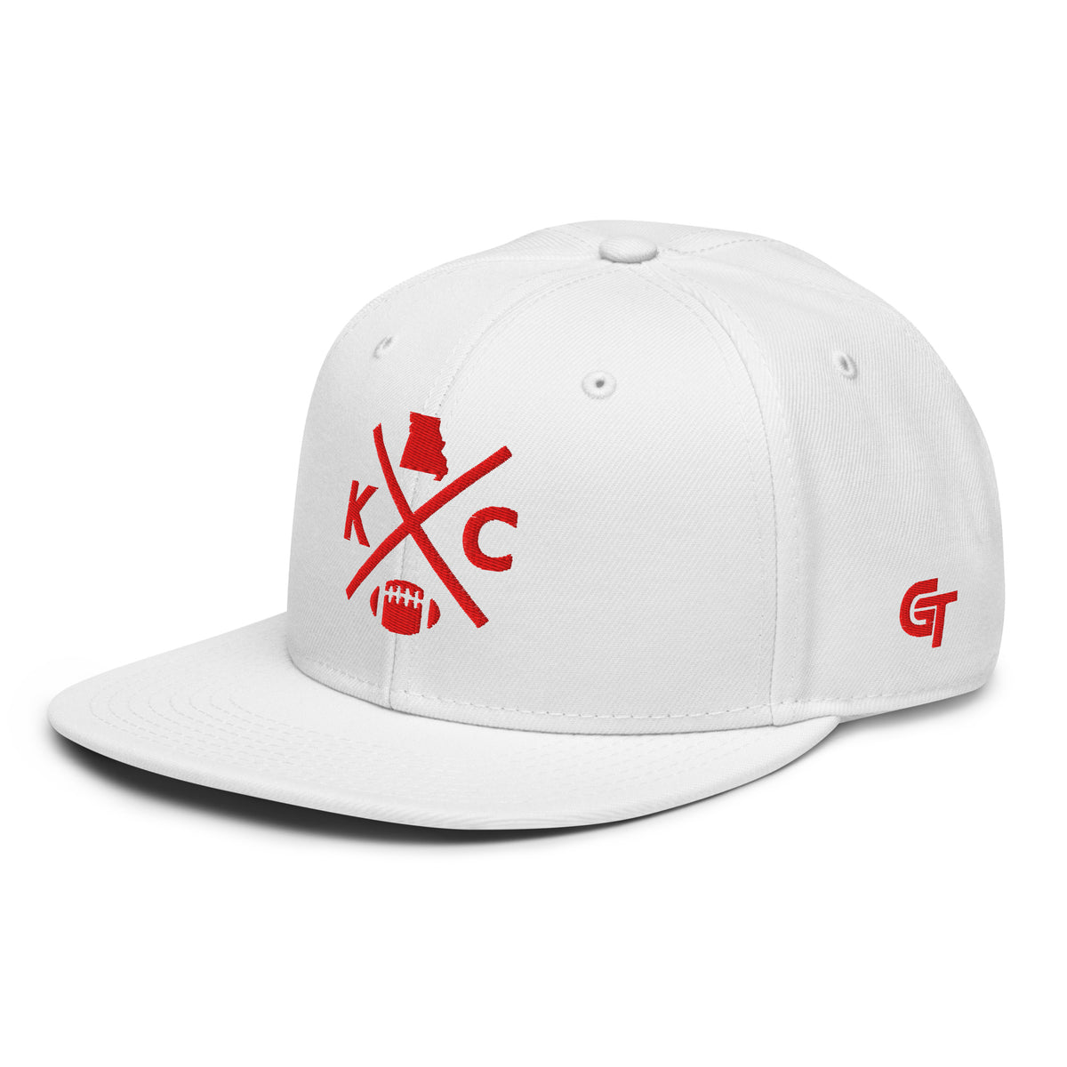 Kansas City Football Snapback Cap Retro KC Football Cross Hat