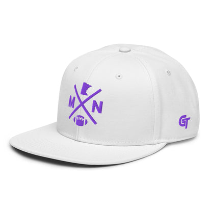 Minnesota Football Snapback Cap Retro MN Football Cross Hat