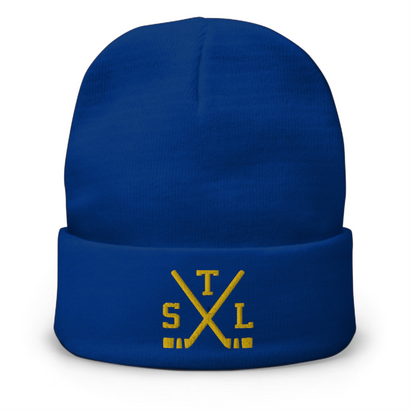 St. Louis Hockey Sticks Retro STL Winter Beanie Cap Hat