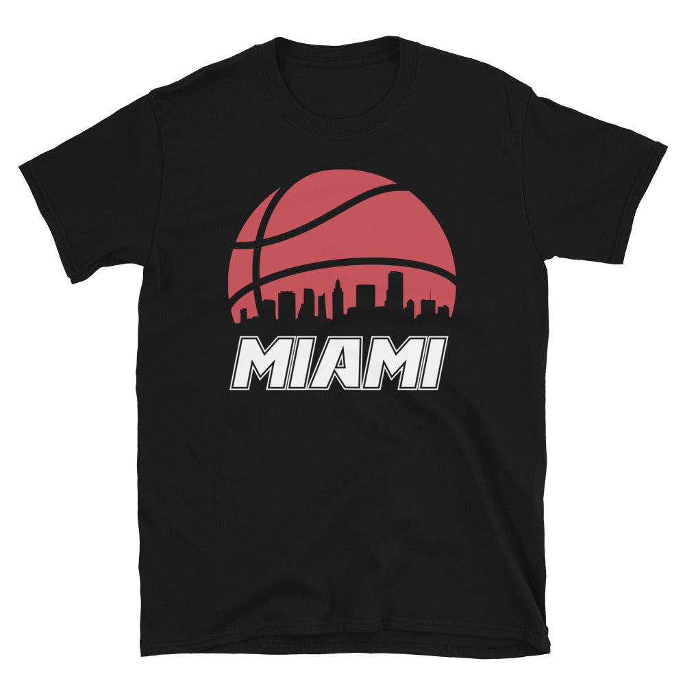 Retro Miami Basketball Skyline T-Shirt