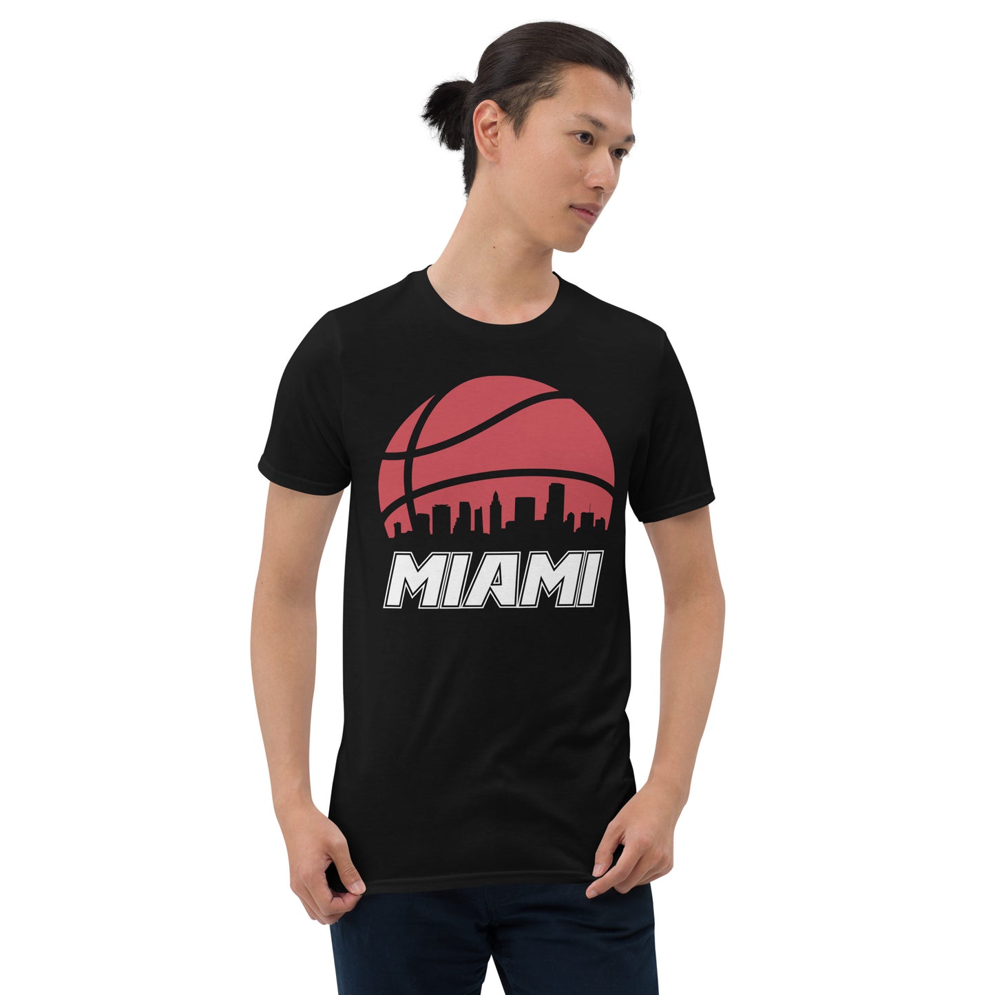 Retro Miami Basketball Skyline T-Shirt